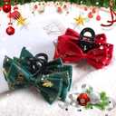 Christmas Hair Claw Clips Gold Snowflake Hair Clips for Women Red Bow Hair Clip Xmas Large Hair Accessories Hair Barrettes 1Pcs (Red)