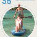 CETANA Extra Wide Inflatable Paddle Board 11'6 x 35" x 6", 450LB High Weight Capacity Wide Stable Stand Up Paddle Board for Beginners, 2–3 Person Large Paddleboard with 3 Fins, Dual Bungee, 15 D Rings