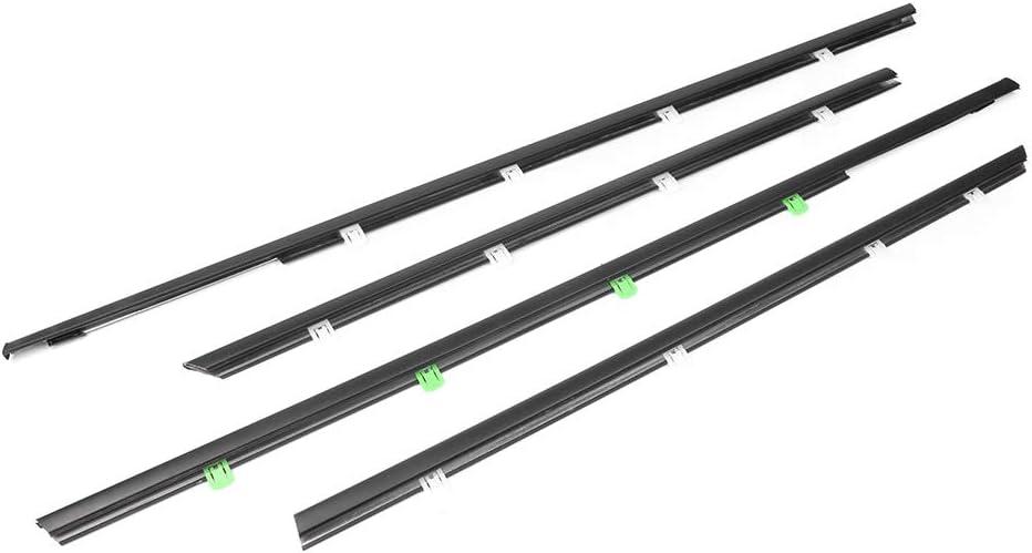 Newsmarts 4pcs Weatherstrips Car Window Molding Seal Belt Trim for Honda Civic 2012 2013 2014 2015 Part Number72450-TR0-A0172410-TR0-A0172950-TR0-A0172910-TR0-A01
