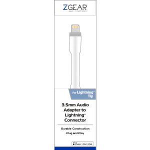 ZGEAR Audio Adapter 3.5mm Audio Lightning Connector