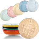 FERAHI Large Ceramic Pasta Bowls Set of 6, 30 Oz Large Salad Bowls for Kitchen, 8.25 inch Decorative Ceramic Serving Bowl, Pasta Plates, Porcelain Dinner Soup Bowl Set, Microwave & Oven & Dishwasher Safe