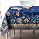 Maison d' Hermine Premium Table Cloth Rectangle Table 100% Combed Cotton 140 x 70 Inches Tablecloth Reusable Decorative for Dining Room, Farmhouse, Home, Party, Festive & Wedding - Artichoke