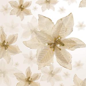 WILLBOND 36 Pcs 3 Size Christmas Poinsettia Christmas Tree Flowers Glitter Faux Flowers Decoration Artificial Poinsettia Ornaments for New Year Home Outdoor Decoration(4/6/8.7 Inches,Gold)