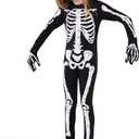 Spooktacular Creations Halloween Skeleton Costume Kids Girls, Toddlers Skeleton Jumpsuit for Cosplay (3T (3-4 yr))