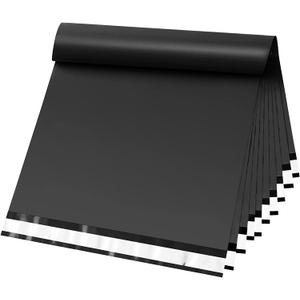 Famagic Poly Mailers, 50pc 19x24 Inch Opaque Shipping Bags, Tearproof and Waterproof Chic Mailing Envelopes, Self Seal Black Famagic Poly Mailers, 50pc 19x24 Inch Opaque Shipping Bags, Tearproof and Waterproof Chic Mailing Envelopes, Self Seal Black