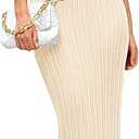 PRETTYGARDEN Women's 2025 Summer Casual Maxi Dresses Ribbed Knit Sleeveless Bodycon Elegant Going Out Beach Vacation Clothes, Size M