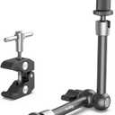 SMALLRIG 11'' Articulating Magic Arm and Clamp w/ 1/4" and 3/8" Thread, Adjustable Friction Power Camera Mount with Cold Shoe Mount for Monitor, LED Lights, Mic, for DJI/Insta360 Action Cameras - 3726