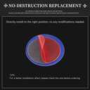 LECART Start Stop Button Cover Fit for Jeep Grand Cherokee 2024-2014, Blue Keyless Ignition Button Trim Sticker, Auto Interior Accessory