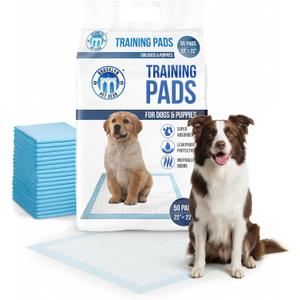 Training Pads for Dogs & Puppies, Super Absorbent, Leak-Proof Protection, Odor-Neutralizing, Disposable Puppy Pads Essentials 22"x22" 50 Count - BROOKLYN PET GEAR