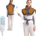 Bedsure Full Body Heating Pad for Back - Birthday Gifts for Seniors Women Mom, Wrap Electric Heated Pad for Neck and Shoulders, Fast Heating Large 24"x34", ETL Certified, Grey