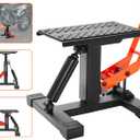 VEVOR Dirt Bike Lift Stand, Motorcycle Jack Lift Stand 440 lbs Capacity and Hydraulic Lift Operation, Adjustable Height Hoist Table, for Dirt Pit Bike Repair, Maintenance, Dirt Bike Accessories