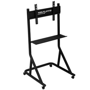 GTPLAYER Monitor Stand Mobile TV Stand with Adjustable Height for 32-65 Inch Display TV Mount Fit for Racing Wheel Stand, Racing Simulator Cockpit, Only Monitor Stand, TV Not Included, Black