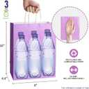 DechoPak Purple Gift Bags, 50Pack 8x4.4x10 Inch Light Purple Paper Gift Bags with Handles, Gift Bag Bulk Medium Party Favor Goodie Bag for Kids Birthday Wedding Valentine's Christmas Retail Business