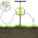 Garden Hose Reel Right Angle Hose Pulling Stand, Floor Mounted Metal Hose Reel For Garden Corner Auxiliary Watering Hose Reel