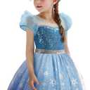 Princess Costume for Girls, RGB Light Up Toddler Dress up ＆ Syncs Music App Control with Accessories for 3-9 Girls