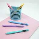 Zebra Pen Z-Grip Pastel Retractable Ballpoint Pen 10-Pack, Assorted Color Barrels, 1.0mm Medium Point, Black Ink, Low Viscosity Ink, Latex-Free Grip, Visible Ink Supply (22101)