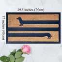 Funny Front Porch Decor Mat for The Entrance Way Outdoor with Heavy-Duty Non Slip Coconut Coir Doormat 30x17 inch (Long DASCHU)