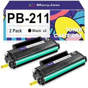 ManyJets PB-211 Toner Cartridge Replacement for Pantum PB-211 Black PB 211E PB211EV Toner Cartridge Compatible for Pantum P2500W P2502W M6550NW M6552NW M6600NW M6602NW (2-Pack,Black)