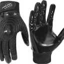 HANDLANDY Youth Football Gloves, Kids Sticky Receiver Gloves,Super Grip Football Glove Best Gift for Boys,Girls (Large-Adult, Dark Black-Adult)