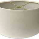 Royal Designs, Inc. Shallow Oval Hardback Lamp Shade, HB-611-12LNEG, Linen Eggshell, (10 x 6) x (12 x 7.5) x 7