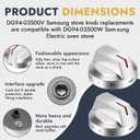 AMI PARTS NE63T8111SS NE63T8311SS NE63BG8315SS Fit for Samsung Electric Stove Knob Replacement Knobs for -DG94-03500V DG94-03500W DG94-03500A/Z (4PCS Silver)