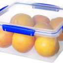 Sistema KLIP IT Food Storage Container, 5 L, Airtight & Stackable, BPA-Free, Clear with Blue Clips