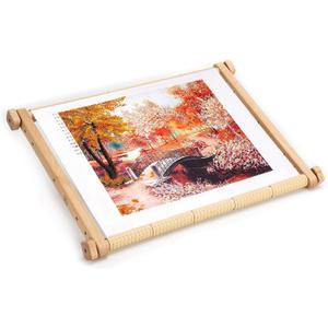 Needlepoint Embroidery Tapestry Scroll Frame Made of Organic Beech, Wooden Cross Stitch Frame, Needlepoint Holder, Stitching Frame (9.8"  12.5")