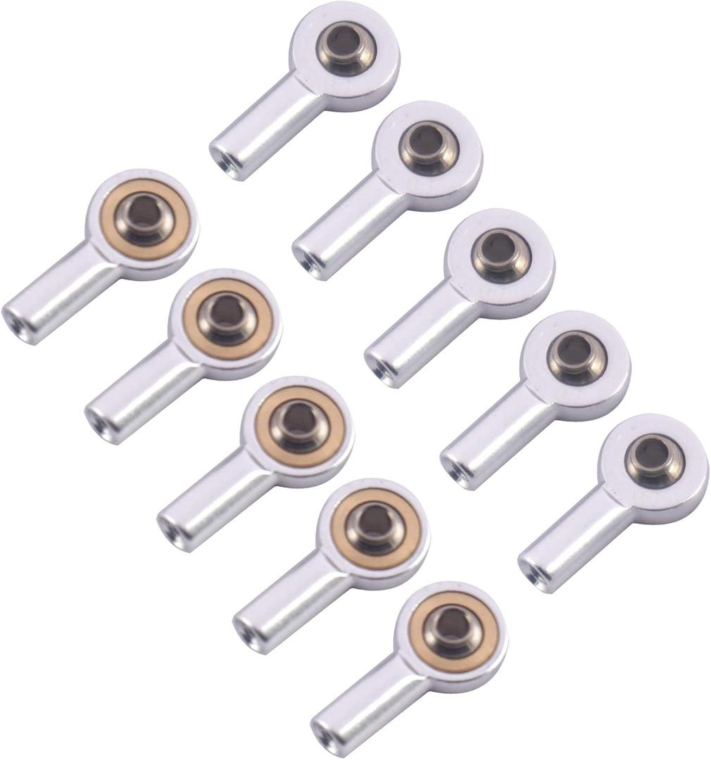 10Pcs ShareGoo Aluminum M2 Tie Rod End Ball Joint Link Ball Head Holder 2mm Steering Linkage Compatible with HSP Tamiya Mini 4WD RC Car Truck Crawler Boat Airplane