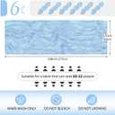 6 Pack Baby Blue Cheesecloth Table Runner 17x108 Inch Semi Sheer Boho Gauze Cheese Cloth Fabric Table Runners Table Decor for Wedding Party Baby Shower Birthday Home Decor Garden Farmhouse