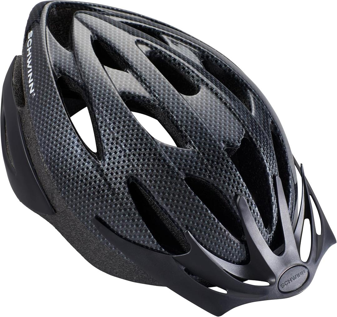 Schwinn Thrasher Helmet for Adults, Size 58-62 cm for Riders Ages 14+, Microshell, Adjustable Dial & Straps, Interior Padding, Air Vents, Visor, Adult Bike Helmet