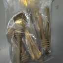 18 Pieces Cheese Butter Spreader Knives Set Charcuterie Accessories Stainless Steel Spreader Knives Charcuterie Boards Utensils Mini Serving Tongs Spoons and Forks for Pastry Making (Golden)