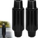 Dock Bumpers Fenders for Post, Dock Fender Bumper Slide-Over Post Pole, Slip-On Dock Leg Pipes and Mounting Brackets, Vertical Protection, Soft UV-Resistant Marine-Grade Vinyl,2 Pack-Black