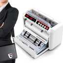 Frifreego Battery Operated Bill Counter Machine, Portable Rechargeable Money Counter with UV MG Detection, 800pcs/min Counting Speed, Take Anywhere with A Backpack for Multi-Currency Or Tickets