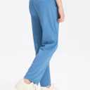 DEVOROPA Youth Boys Golf Pants Stretch Flat Front Dress Athletic Casual Pants School Uniform Chino Twill Pants Pockets (Blue, XL)