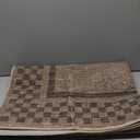 Machine Washable 50x72 Inch  Area Rugs Modern Bordered Living Room Rug Non Slip Checkered Geometric Bedroom Throw Carpet Soft Boho Rugs for Dining Room Nursery Home Office, Brown