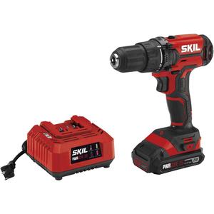 SKIL 20V 1/2 Inch Cordless Drill Driver Includes 2.0Ah PWR CORE 20 Lithium Battery and Charger - DL527502
