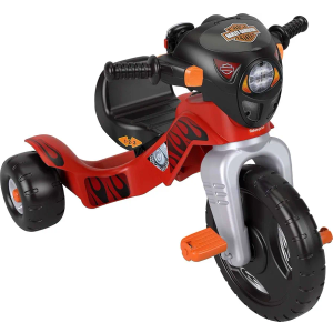 Fisher-Price Toddler Tricycle Harley-Davidson Lights & Sounds Trike, Toy Bike with Adjustable Seat & Storage for Outdoor Play Kids Ages 2+ Years 