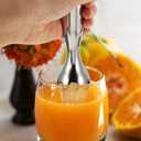 Cabilock Manual Stainless Steel Citrus Reamer Juicer Handheld Lemon Orange Fruit Press Squeezer Kitchen Tool for Fresh Juice Extraction