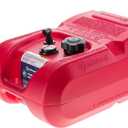 Attwood 8806LPG2S Portable Marine Boat Fuel Tank, EPA-Certified - 6-Gallon - with Fuel Gauge