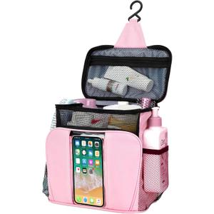 College Dorm room Essentials for Girls, Quick Dry Mesh Shower Caddy, Travel Cruise Ship Essentials,Travel Toiletry Bag for Women, Large Makeup Organizer for Full-Sized Toiletries Gifts for Women (Pink)