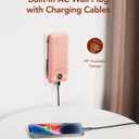 VEGER Portable Charger with Built-in AC Plug and Cables, All in One 10000mAh Ultra Slim Power Bank Travel Essentials, Fast Charging Battery Pack Compatible with iPhone, Samsung, More(Dark Pink)