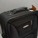 Rockland Fashion Softside Upright Luggage Set, Expandable, Black, 2-Piece (14/19) (Small)