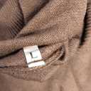 SANGTREE Women's Turtleneck Sweater Long Sleeve Casual Fall Winter Knit Pullover Sweater Top Brown, Large