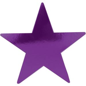 Beistle 36-Pack Foil Purple Star Cutouts, Party Decorations for Festive Occasions, Celebrations & Events, Starry Theme Decor for Wall & Table, 9