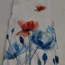 Horaldaily 4th of July Tablecloth 5270 Inch Rectangular, Blue Red Flowers Printed Independence Day Memorial Day Table Cover for Party Dinner Patio Garden Picnic (White)