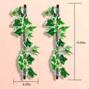 BNOSDM 2PCS Reptile Climbing Branch, Bendable Jungle Vine with Leaves Terrarium Plant Decoration with Suction Cup Chameleon Cage Accessories for Gecko Lizard Bearded Dragons Snake (White Vein Ivy)