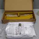 Wokceer 7.2 FT Wedding Arch Backdrop Stand and White Arch Cover, Metal Arch Stand with Arch Stand Cover for Birthday Party Wedding Ceremony Bridal Baby Shower Event Decor