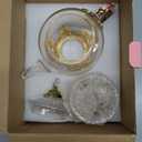 Luka Tech 35OZ Enamel Glass Flower Teapot With Removable Loose Tea Leaf Infuser Tea Maker,Gifts For Women,Mom,Mothers Day,Christmas,Birthday,Valentines Day