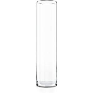 CYS Excel Clear Glass Cylinder Vase (H:20" D:4") | Multiple Size Choices Glass Flower Vase Centerpieces | Hurricane Floating Candle Holder Vase