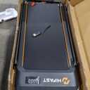 Walking Pad Treadmill, 3 in 1 Foldable Under Desk Treadmills for Home Office, Small Walking Pad with Incline Handle Bar, 300lbs Capacity 2.5HP Portable Running Machine with APP Remote Control (Orange)